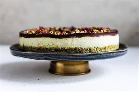 Obrázok: vrstvy nepečeného ovocného cheesecake-u