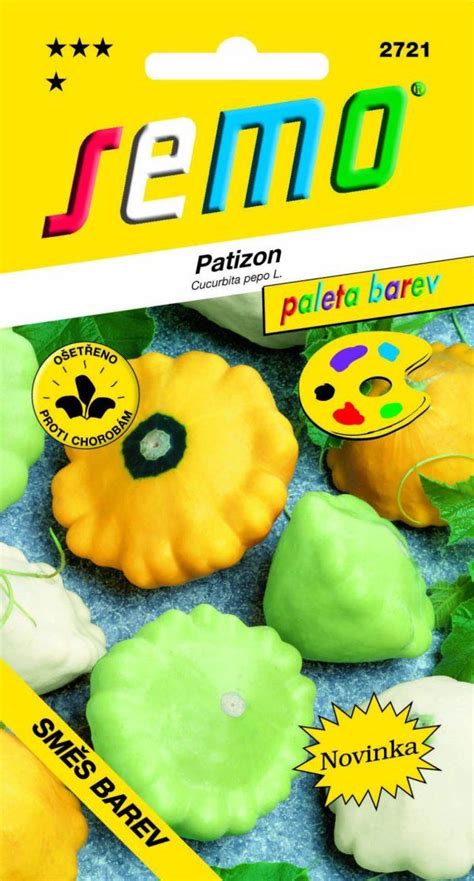 Patizón - vizuálny prierez tvaru a farieb plodov