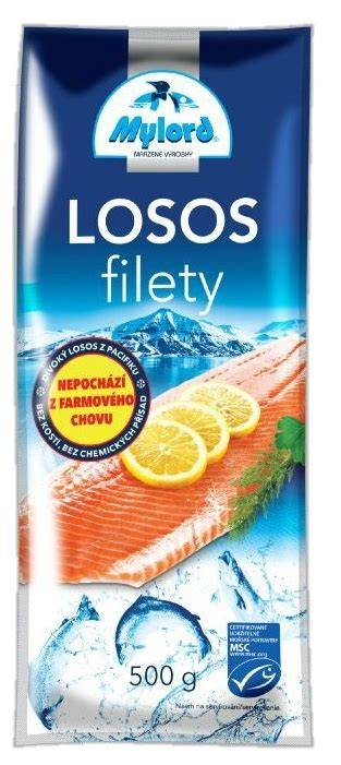 Etiketa divokého lososa s certifikátmi MSC/ASC