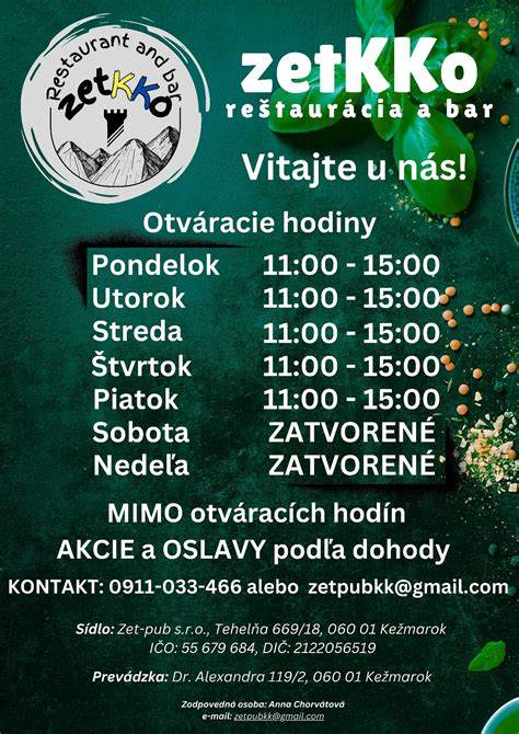 Infografika: Čas podávania denného menu a možnosti online objednávok