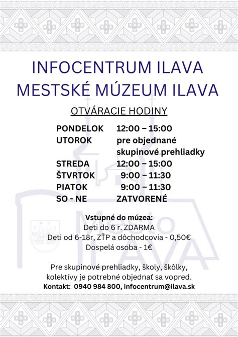 Infografika: Denno-denné menu a otváracie hodiny