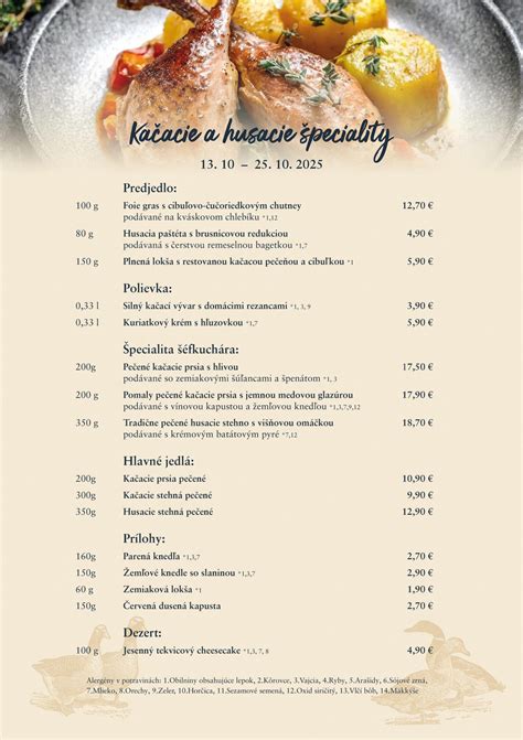 Inšpiračné menu pre husacie a kačacie hody