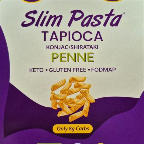 Graf špecifikácie Slim Pasta: kalórie, sacharidy, vláknina