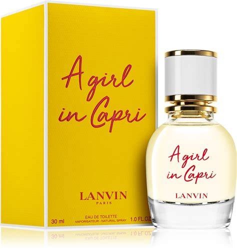 Infografika: Zloženie vône Lanvin A Girl in Capri - Hlava, Srdce, Základ