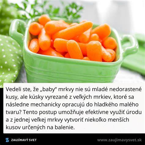 Infografika: Porovnanie tvarov a veľkostí mrkvy a baby karotiek