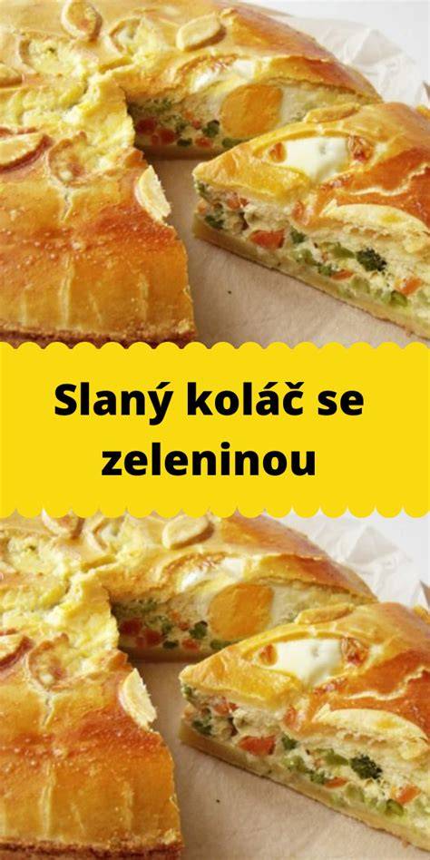 Slaný koláč s bryndzou a zeleninou - vizuál obloženia a pečenia