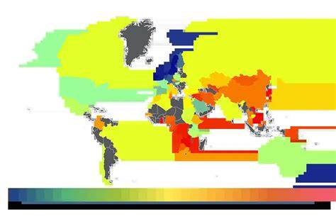 Mapa svete: Rozšírenosť laktózovej intolerancie