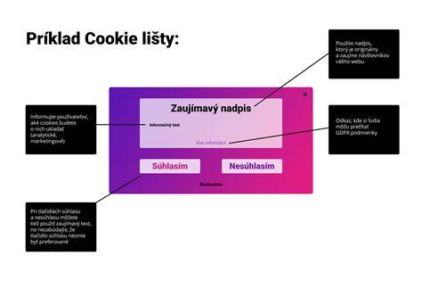 Príklad dizajnu cookie lišty
