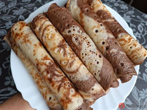 Dvojfarebné palacinky - vizuálny príklad