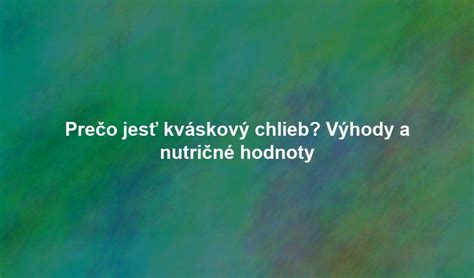 Infografika: Mapka použitých ingrediencií a ich nutričné výhody