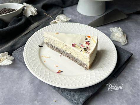 Makovo-tvarohový cheesecake ilustrácia: vrstvy korpusu, krému a makovej plnky