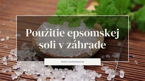 Mapka: rozmiestnenie epsomskej soli v záhrade a na rastliny