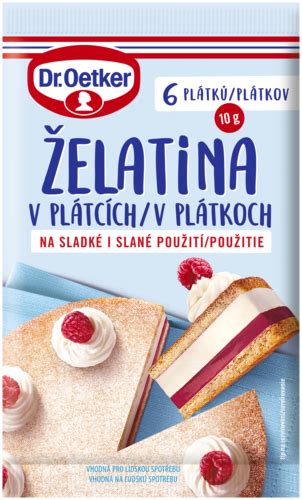 Rozpustená želatína v miske