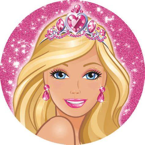 Ukážka jedlého papiera s motívom Barbie na tortu