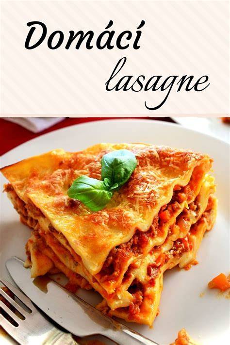 Inštruktívna infografika: vrstvenie lasagní - bešamel, ragú, cestoviny, mozzarela