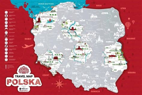Mapa Poľska s vyznačenými regiónmi, kde je bravčové mäso tradičnou súčasťou kuchyne
