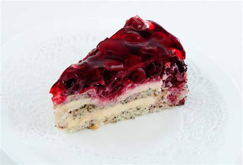 Obrázok: torta s čerešňami a ganáš