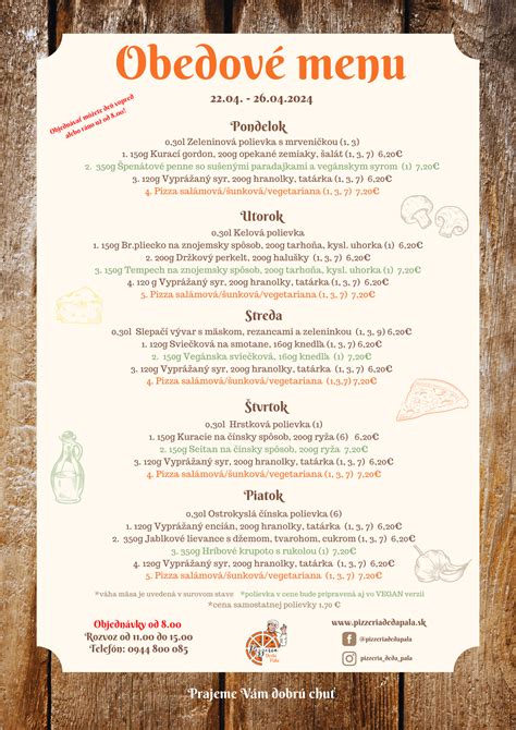 Obedové menu v centre Bratislavy - pestrý výber a čerstvé suroviny