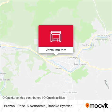 Mapa rozvozových zón Brezno s vyznačenými reštauráciami