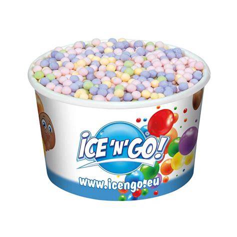 Guličková zmrzlina ICE’N’GO! - vizuál stánkov a balení