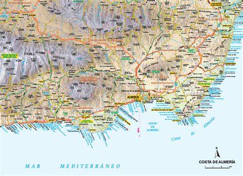 Mapa oblasti Almería a počet fóliovníkov
