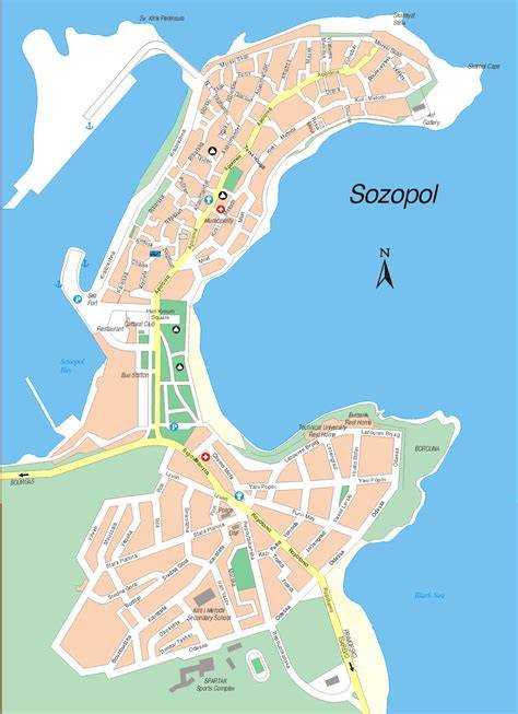 Mapa okolité destinácie: Nesebar, Sozopol, Varna