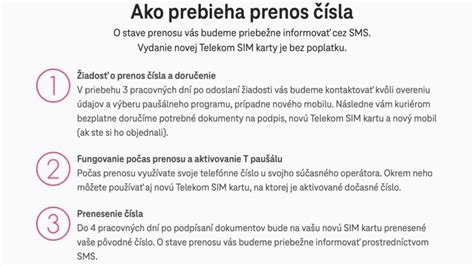 Infografika: Prehľad procesu prenosu čísla medzi operátormi