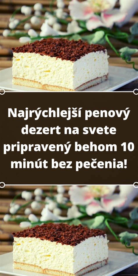 Mliečny penový dezert