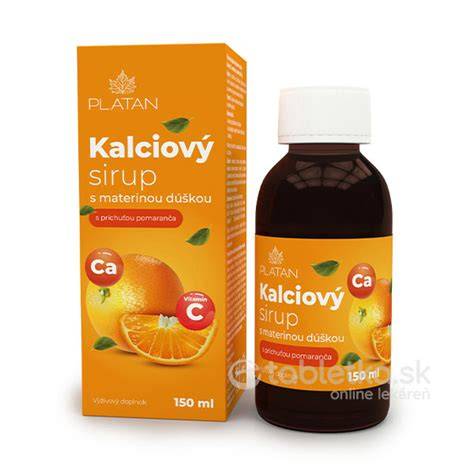 Obrázok: kalciový sirup na trhu - rôzne značky a príchute.