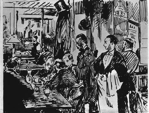 Manet a kruh jeho priateľov v Café Guerbois