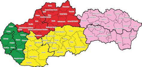 Mapka regionálnych oblastí Bulharska známa pre lukanku, vrátane Karlova a Panagyurishte