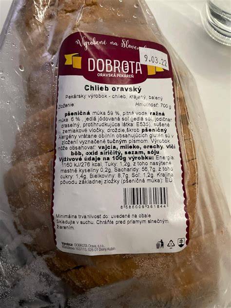 Infografika: porovnanie nutričného profilu Chalupárskeho chleba Dobrota vs Ambropek