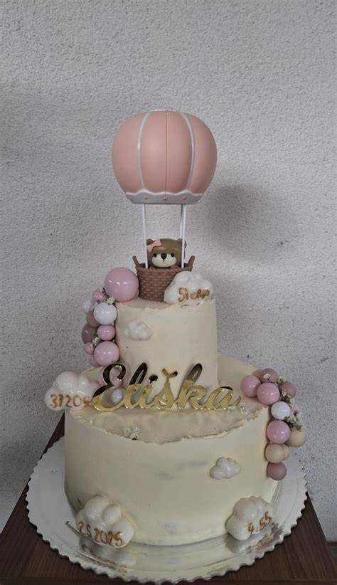 Obrázok: ukážka torty s mackom a balónikom