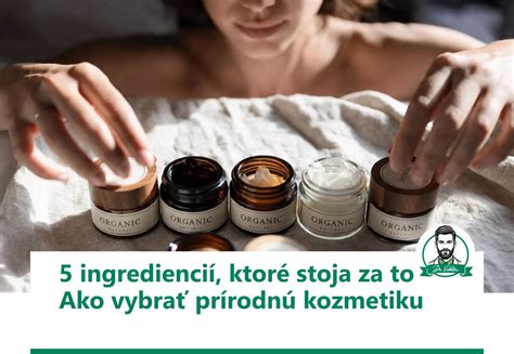 Obrázok rôznych prírodných zložiek používaných v kozmetike